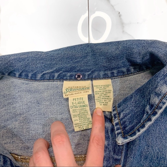 St. John’s Bay Blue Denim Pocket Jacket - Picture 4 of 5